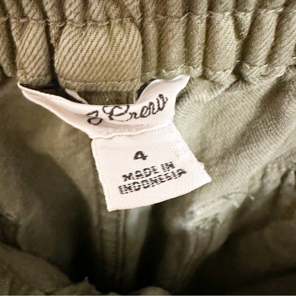 J Crew Olive Comfort 100% Lyocell Cropped / Ankle Pants Size 4 - Picture 3 of 8